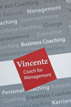 Ausschnitt der Titelseite der Broschüre Vincentz - Coach for Management